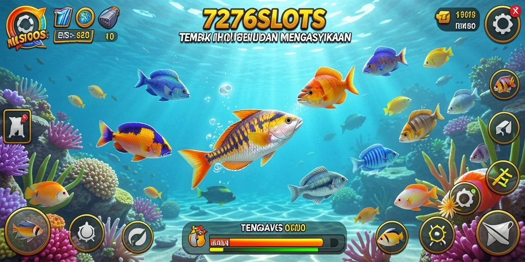 Tampilan gameplay seru dari 7276SLOTS dengan aksi Tembak Ikan.