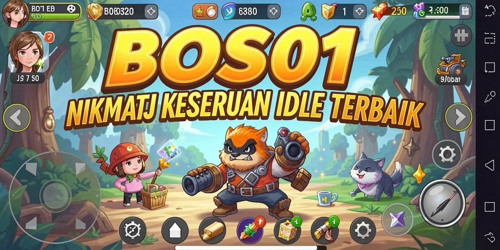 Tampilan gameplay BOS01 dengan karakter dan lingkungan menarik.