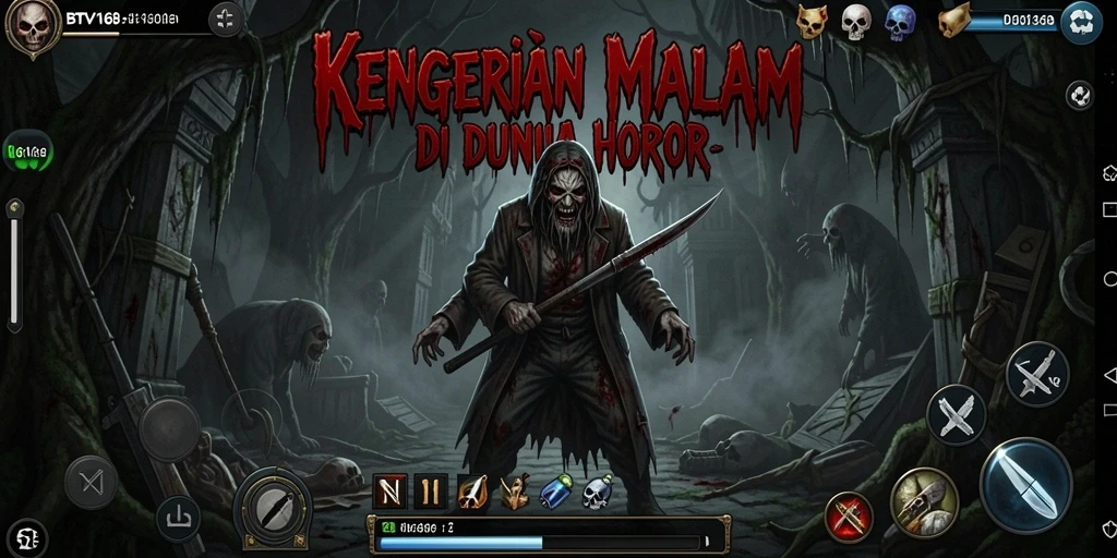 Tangkapan layar gameplay menampilkan suasana mencekam dalam BTV168.