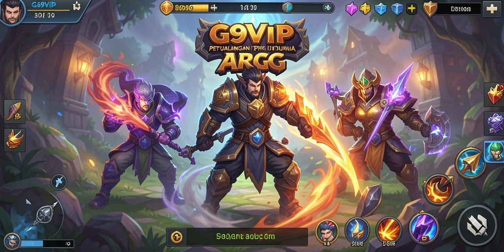 Screenshot menampilkan aksi seru dalam permainan ARPG G9VIP.