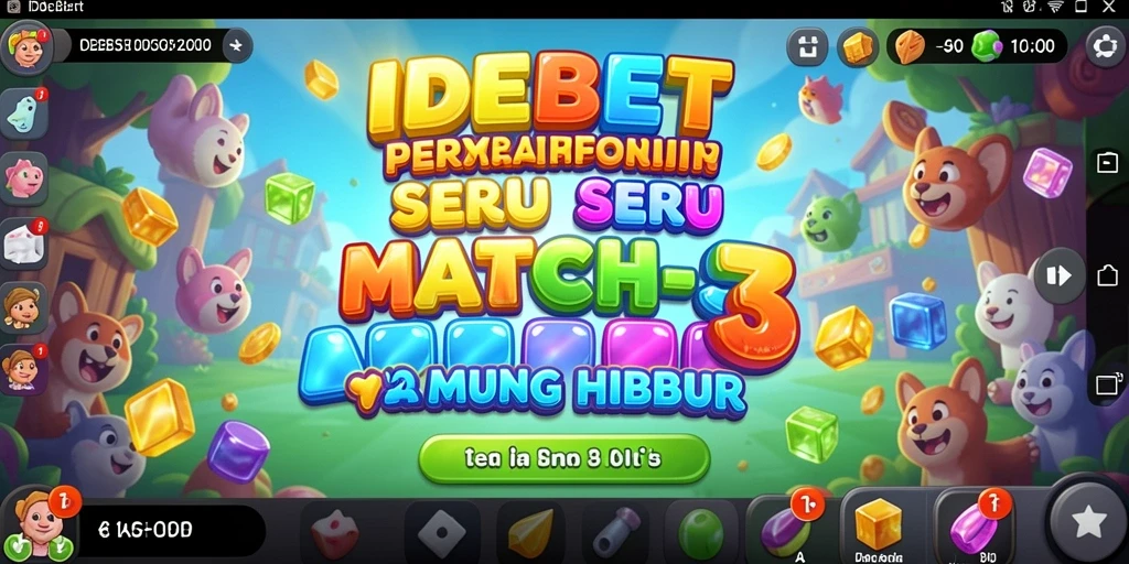 Tangkapan layar gameplay IDEBET yang menunjukkan momen mencocokkan elemen.