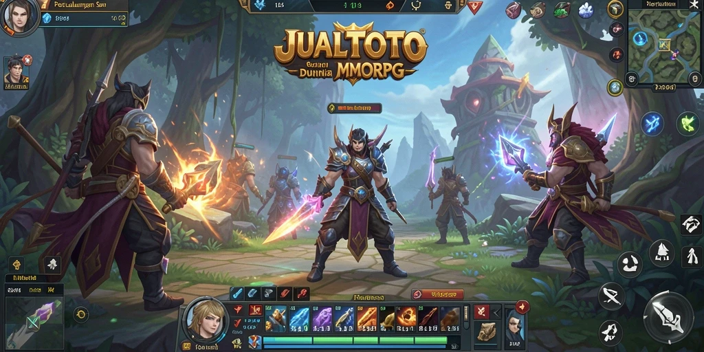 Gameplay JUALTOTO menampilkan karakter dalam aksi petualangan fantastis.