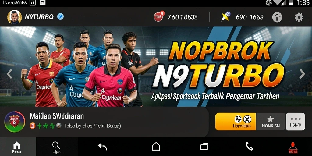Screenshot gameplay N9TURBO yang menunjukkan fitur taruhan langsung.