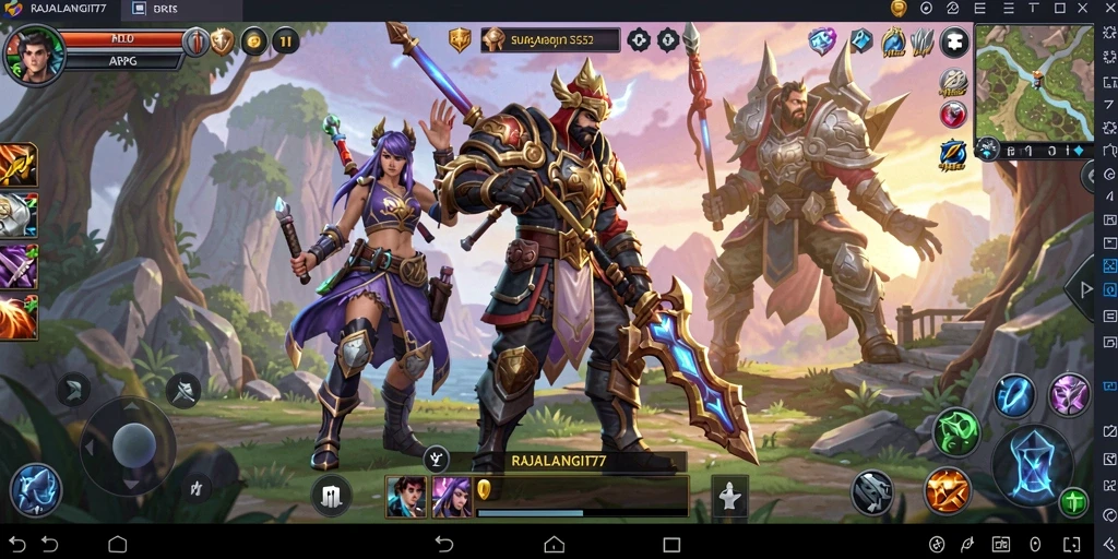 Gameplay epik dalam dunia fantasi ARPG RAJALANGIT77.