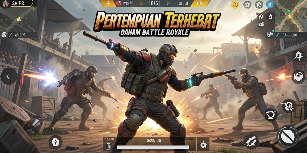 Gameplay mendebarkan dalam pertarungan Battle Royale
