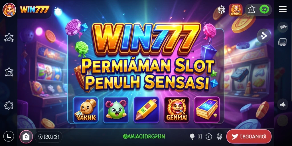 Tampilan gameplay WIN777 yang mendebarkan dan penuh warna.